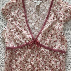 Full Tilt Floral Lace Top with Pink Hues